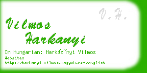 vilmos harkanyi business card